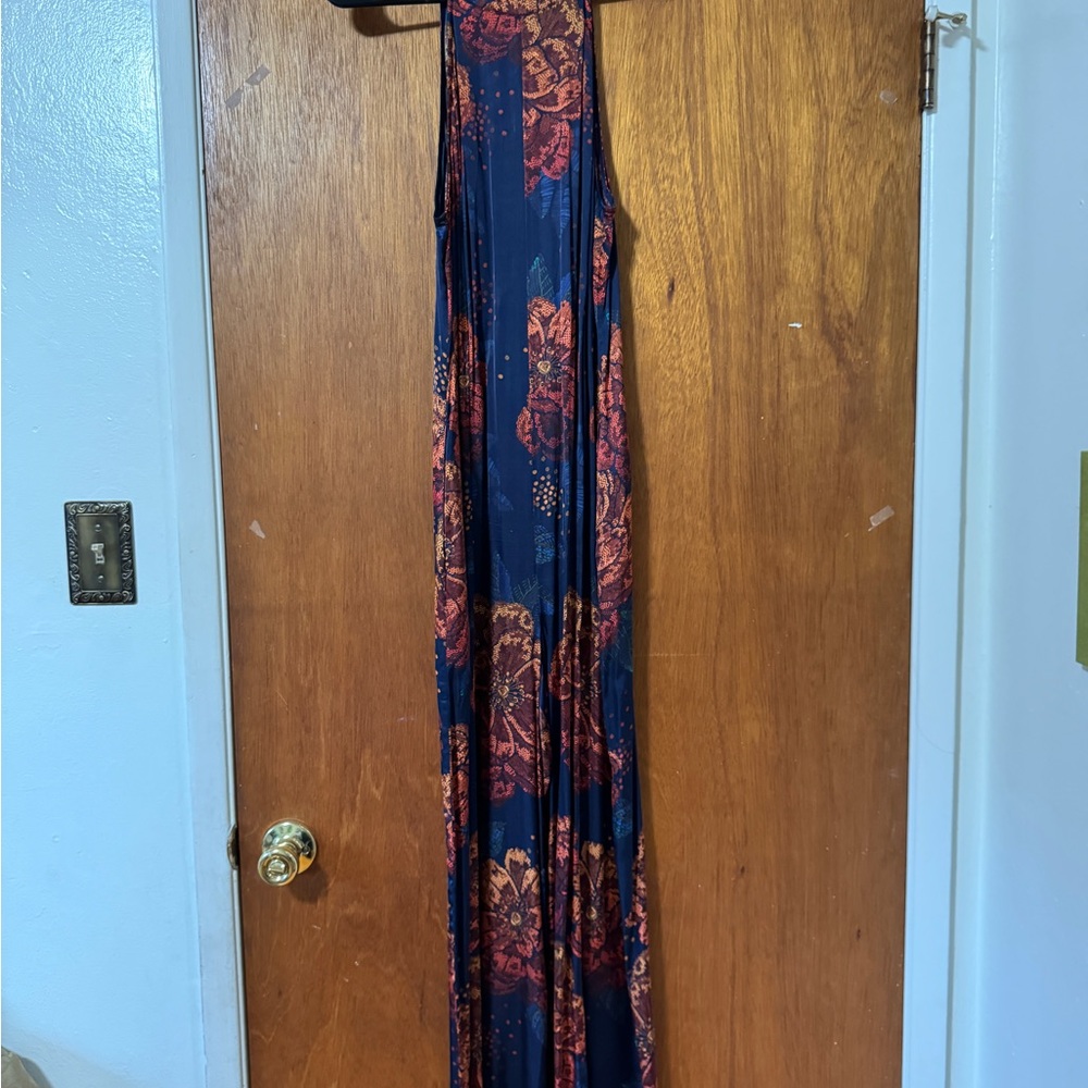 Farm Rio for Anthropologie Sleeveless Floral Halter Jumpsuit M Gorgeous - Picture 4 of 6